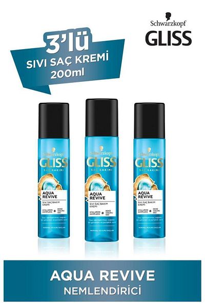 Gliss Aqua Revive Moisturizing Liquid Conditioner with Hyaluron and Seaweed 200 ml
