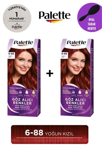 Palette Göz Alıcı Renkler 6-88 Yoğun Kızıl X 2 Adet Gliss Tarak