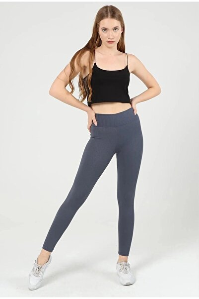 LUXE LANE Colanți premium cu dungi fine, iarnă, cu talie înaltă, cu fleece în interior