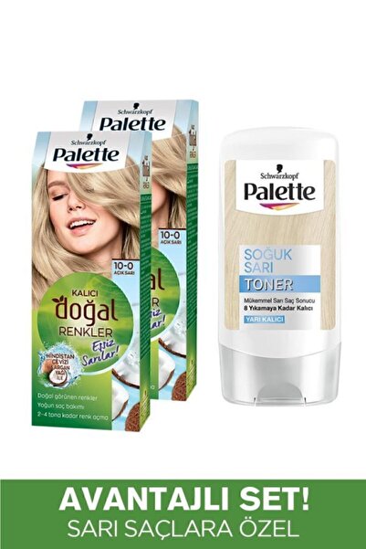 Palette 10-0 Açık Sarı X 2 Adet + Soğuk Sarı Toner