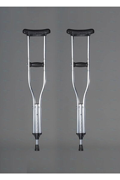 ermöztürk medikal Koltuk Altı Değneği (L 1.75-1.85 BOY) Alüminyum Pimli Çift Boy Ayarlanabilir