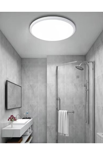 Voxify Ledli Tavan Lambası Tuvalet Banyo Balkon Koridor Aydınlatma Avize Aplik 6500k Beyaz Işık 22cm Çap