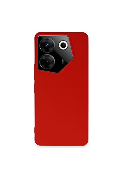 Gpack Tecno Camon 20 Pro 5G Kılıf Premier Lüx Mat Silikon Kırmızı