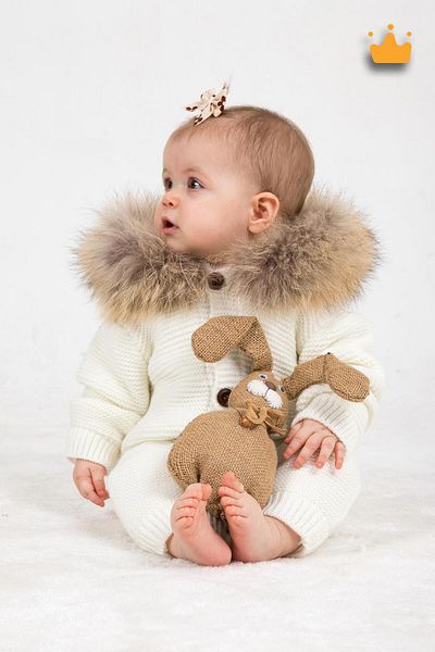 Babyhola Welsoft Fur Knitwear Baby Onesie - Girl/Boy 2810