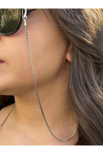 glasses accessory Glasses Chain Plain Silver