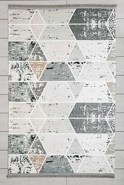 Oriente Home Modern Runner Gray Washable Chenille Machine Carpet Fringed Non-Slip Base Hallway Carpet 7079