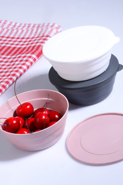 Bev Kitchen 350 Ml Breakfast Plastic Storage Container - 3 Snack Bowls