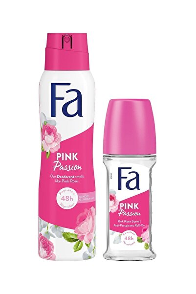 Fa Pink Passion Roll-On 50 ml + Deospray 150 ml Set Ciceksi Koku 48 Saat Koruma