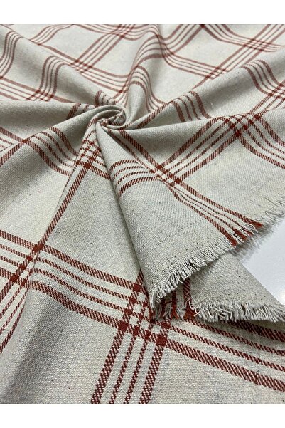 Kumaş sever Saf Pamuk Ekose Desenli Keten Kumaş Ceket Mont Gömlek