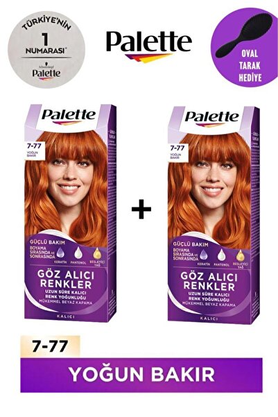 Palette Göz Alıcı Renkler 7-77 Yoğun Bakır X 2 Adet Gliss Tarak