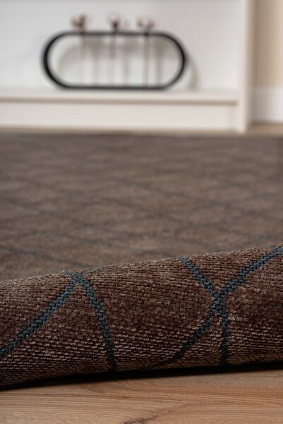 Lorente Home Μοκέτα σαλονιού Moreno Viscose Dark Brown - Αντιολισθητική βάση, που πλένεται 1212