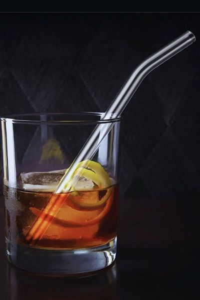 GİLLİ STORE مجموعة من 6 شفاطات مائلة من الزجاج الشفاف