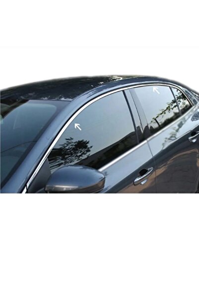 FV-TUNİNG Megane 4 üst kısım krom cam çıtası çerçevesi 6 parça paslanmaz