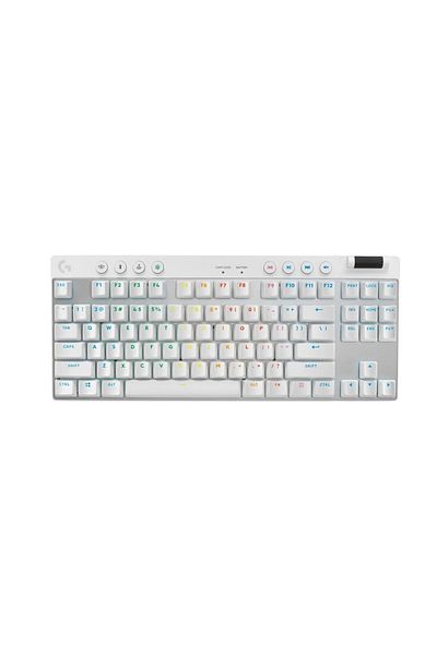 logitech G PRO X TKL LIGHTSPEED Wireless Gaming Keyboard, Tactile Switches (GX Brown),White