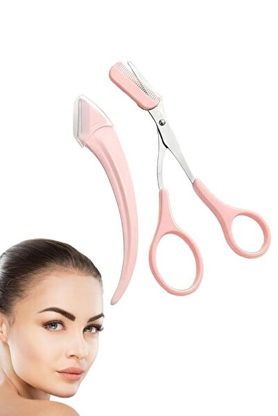 MUJGAN Taraklı Kaş Makası Ve Kaş Usturası 2'li Kaş Bakım Seti