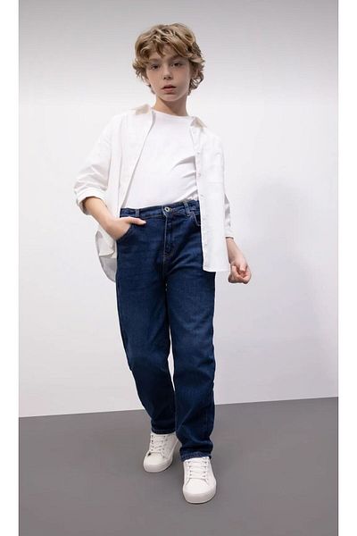 ASL GOLF CLUB Pantaloni skinny din denim albastru închis pentru băiat