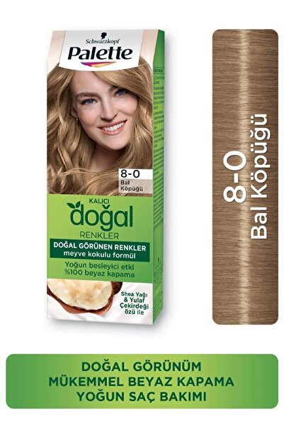 Palette Kalıcı Doğal Renkler 8-0 Bal Köpüğü Shea Yağı Saç Boyası 
X 3 Adet