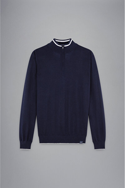 PAUL&SHARK MEN'S ZIPPED PULLOVER C.W. WOOL