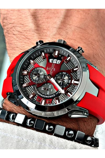 Reward Men's Sports Silicone Wristwatch - Red, Functional
