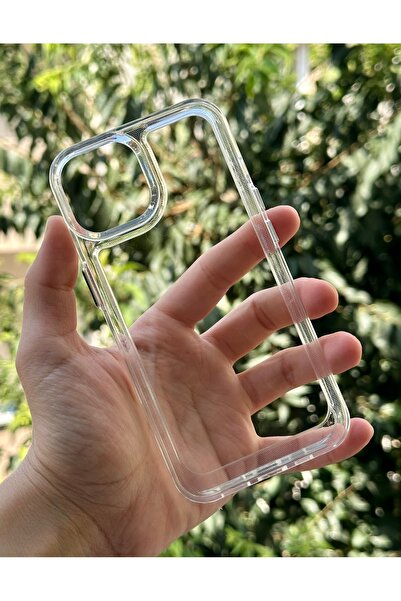 HYPERSOFT Iphone 15 (6.1 inç) Uyumlu Premıum Şeffaf Telefon Kılıfı Arkası Sar...