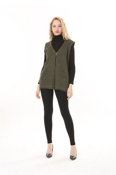 Lamierra Knitwear Openwork Mercerized Vest