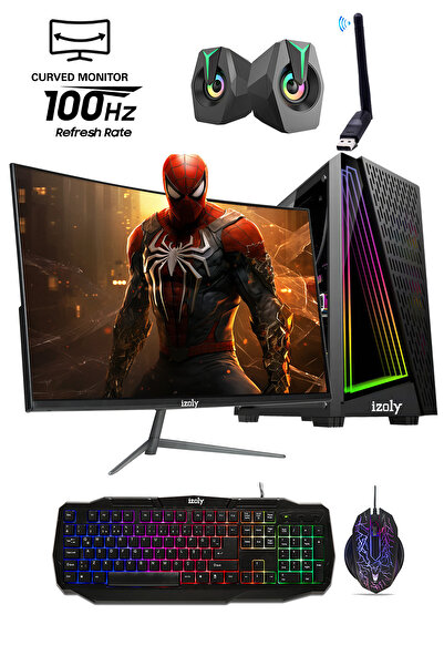 IZOLY Cosmıc X I5-3470 16gb 512gb Ssd Rx580 8gb 24'' Oyuncu Masaüstü Bilgisayarı