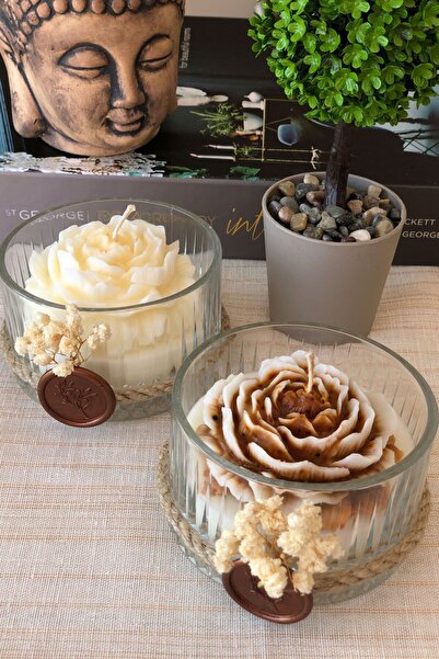 Bulud Design 2'li Çiçek Kokulu, Dekoratif Elysia Kristal Kasede, Özel Büyük B...