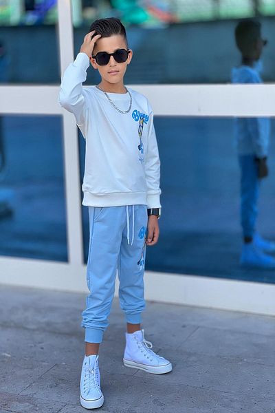 My Kids Wear Boy's Set - Character Patterned Top and Bottom Set