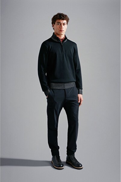 PAUL&SHARK MEN'S KNITTED POLOSHIRT C.WCOTTON