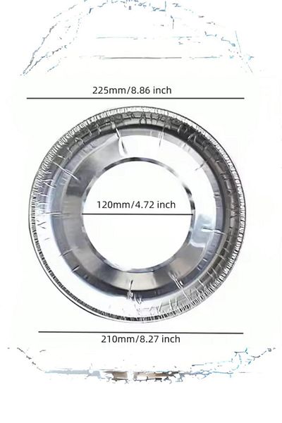 Sezka Life Aluminum Foil Oval Paper Disposable Gas Stove Protector High Temperature Antifouling