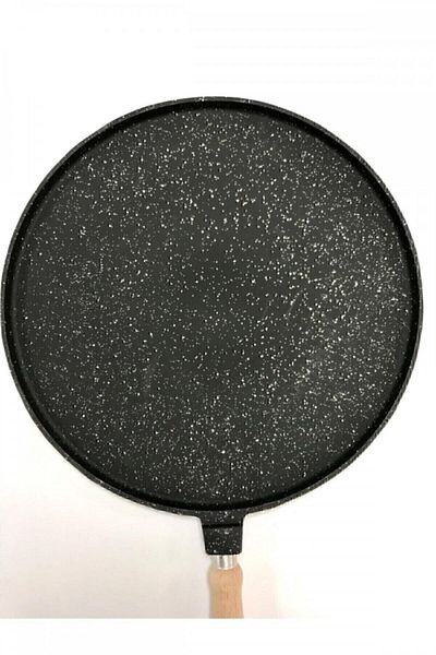 Toptanpro Venon 36cm Single Sided Granite Pancake Flatbread Pan - 6272 Fma05460