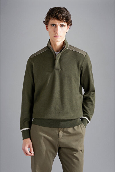 PAUL&SHARK MEN'S ZIPPED PULLOVER C.W. WOOL