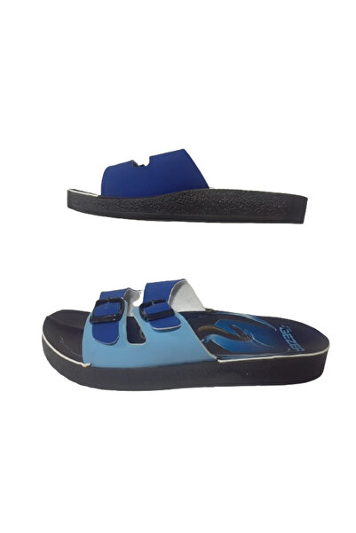 GEZER Синьо-блакитні чоловічі тапочки з двома ремінцями - GEEZR60-06
