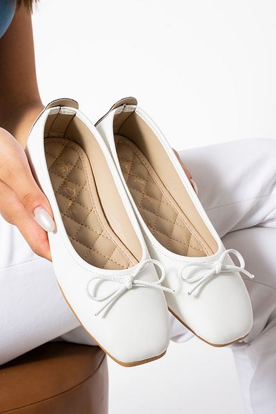 topukludünyası Lowe Trend Women's Ballerinas with White Bow
