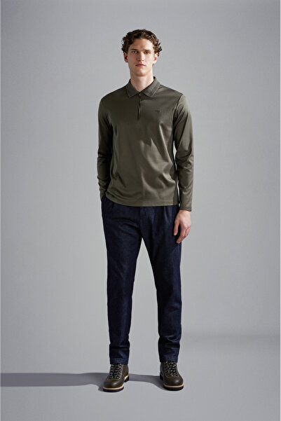 PAUL&SHARK MEN'S KNITTED POLOSHIRT C.WCOTTON