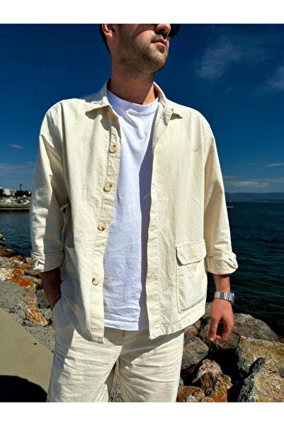 Manselves Krem Keten  Ceket