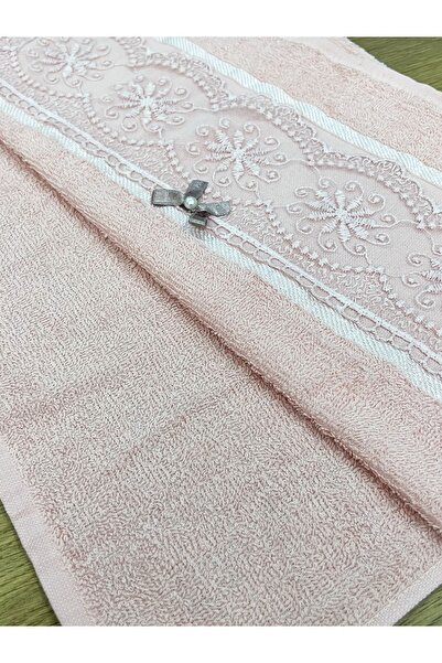 AYHANHOME 6 db 100% pamut fűzős masnimintás 50x90-es kéz- és arctörlő készlet