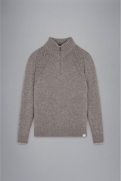PAUL&SHARK MEN'S ZIPPED PULLOVER C.WWOOL