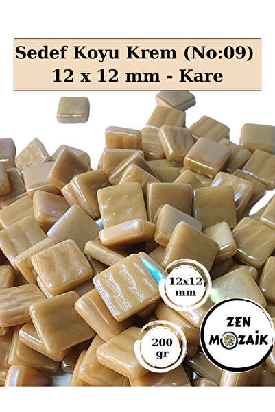 Zen Mozaik Sanatsal Mozaik Çalışmalarınız için 12x 12 mm Kare - Sedefli  Cam ...