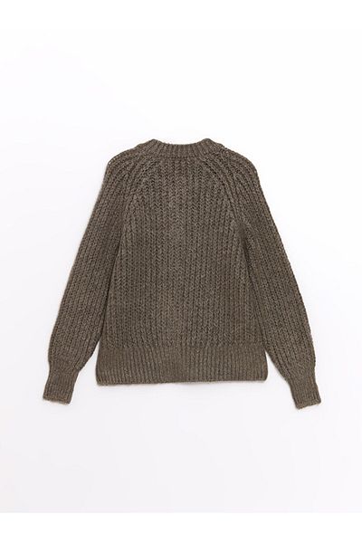 LC Waikiki Cardigan de damă cu textura cu gât crew