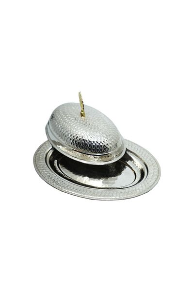 ANTEPSEPETİ Silver Plated on Copper, Heavy Workmanship Rice Bowl 30cm