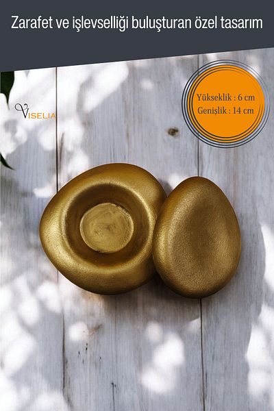 Viselia Cutie de bijuterii colorată din aur antic - Organizator cu capac, model 2