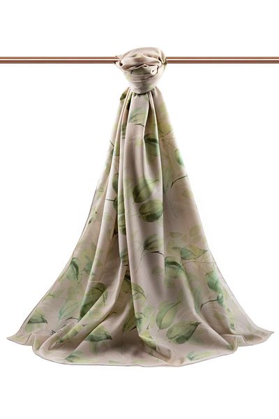 Vissona Γυναικείο σάλι πολυτελείας Medina Silk Emerald Green