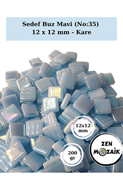 Zen Mozaik Sanatsal Mozaik Çalışmalarınız için 12x 12 mm Kare - Sedefli  Cam ...