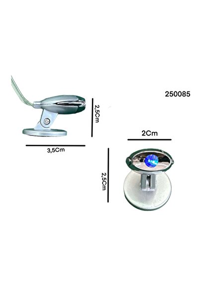 gcstore 2 Adet 12 Volt Mavi Mini Dekor Led Lamba Çakmaklık Uçlu