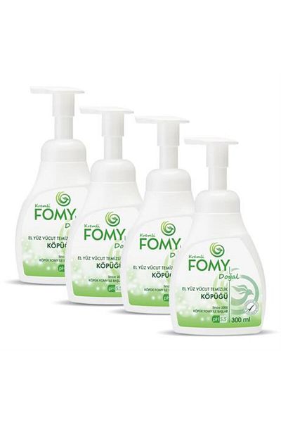 Fomy Natural and Delicate Cleansing Foam - 4X300Ml Formula Moisturizing Renewing