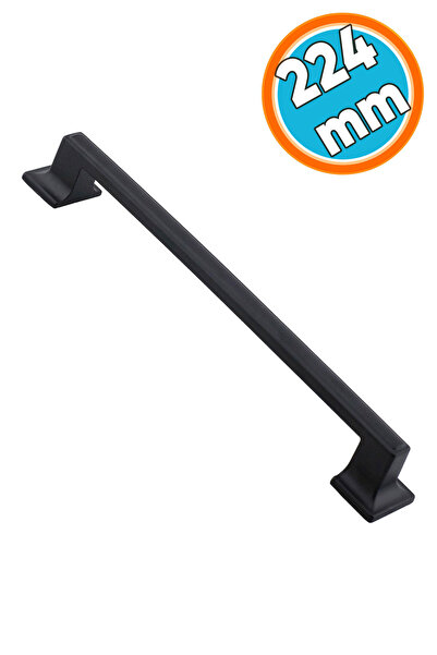 NZB Siyah Kulp Metal Mobilya Çekmece Dolabı Mutfak Dolap Kulpları Kapak Kulbu Kulpu 224 mm-22.4 cm