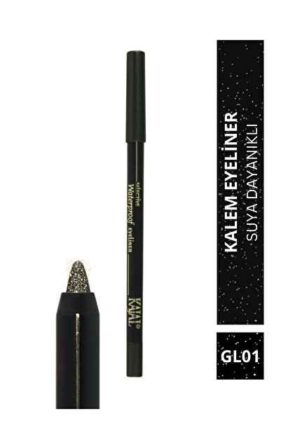 KAJAL Suya Dayanıklı Simli Siyah Göz Kalemi - Selective Waterproof Glitter Bl...