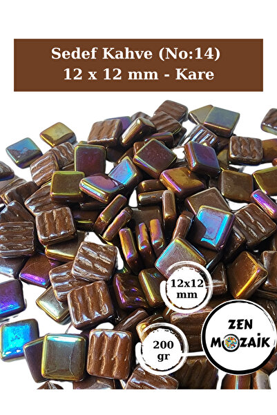 Zen Mozaik Sanatsal Mozaik Çalışmalarınız için 12x 12 mm Kare - Sedefli  Cam ...