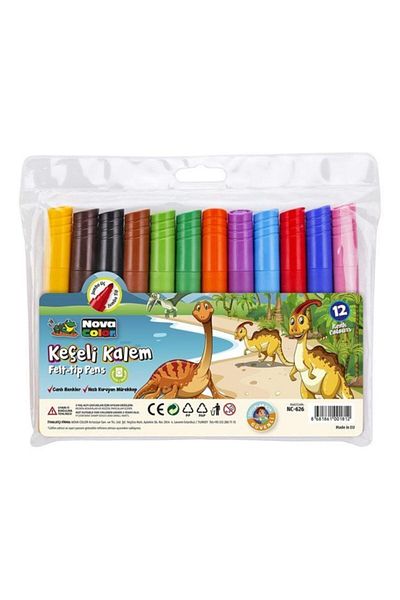 Nova Color Jumbo Felt Tip Pen 12 Colors (Stationery)